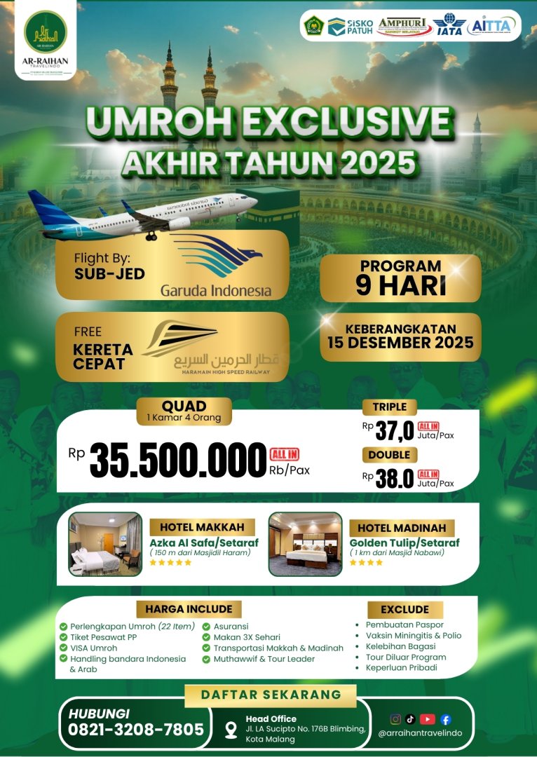 UMROH EXCLUSIVE AKHIR TAHUN 2025