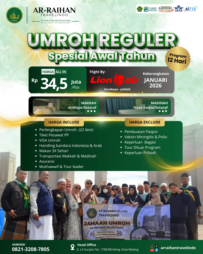 Umroh Reguler Spesial Awal Tahun 2026