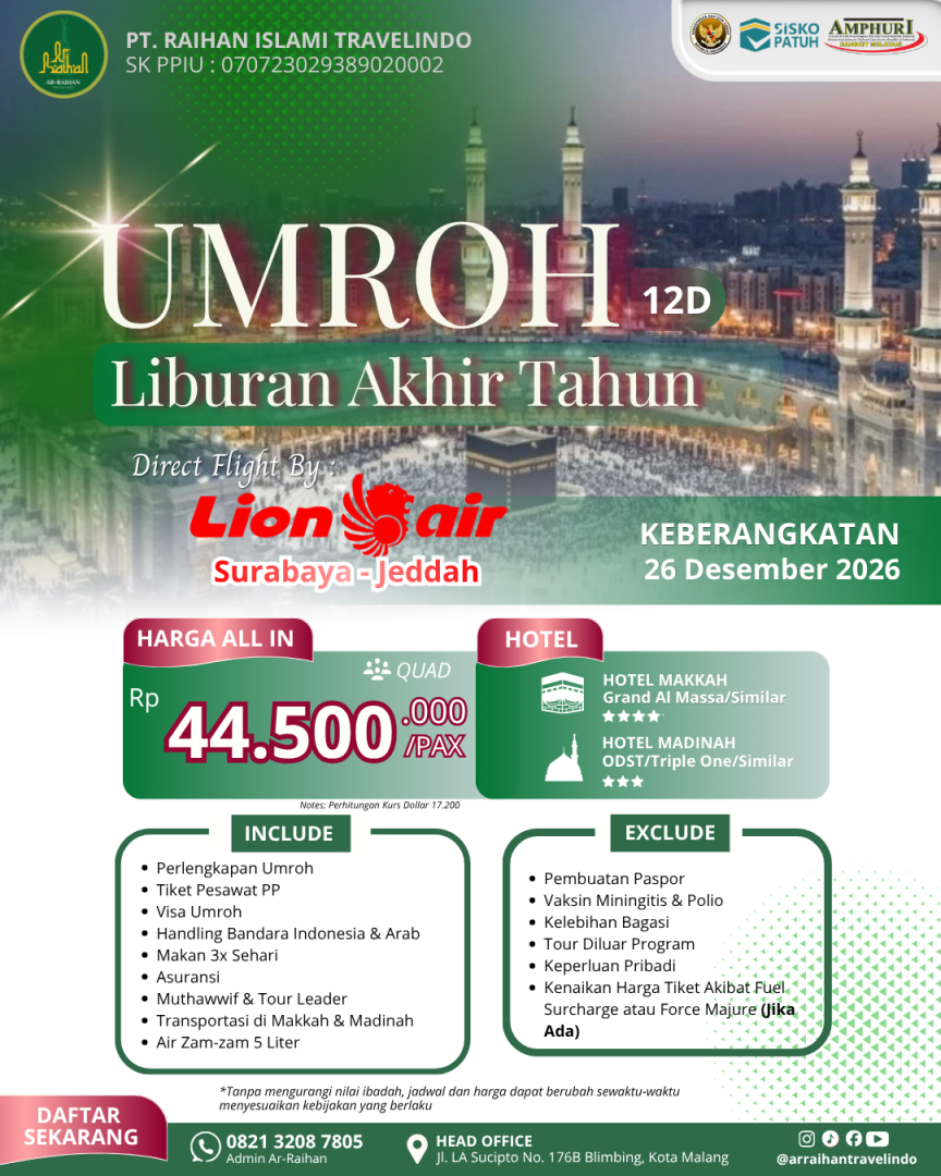 UMROH LIBUR AKHIR TAHUN 2026